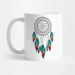 Colorful Dream Catcher with Feathers Mug